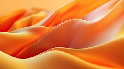 Poster - Subtle 3D orange background with smooth transitions and gentle gradients, suitable for refined and elegant visuals.