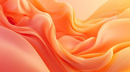 Fototapete - Subtle 3D orange background with soft transitions and gentle gradients, creating a refined and elegant look.