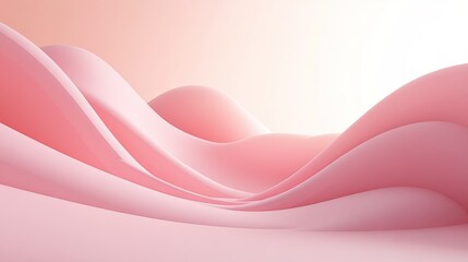 Poster - Subtle 3D pink background with smooth surfaces and soft transitions, ideal for refined and understated visuals.