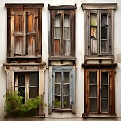 old windows with shutters