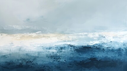Wall Mural - a serene expanse of blended hues creates a calming and meditative composition. the abstract forms fl