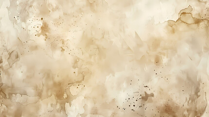 Wall Mural - A close-up shot of a light beige background with brown water stains, creating a textured and aged look. The abstract design adds a unique touch to the image.