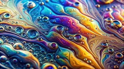 Poster - Abstract texture resembling metallic soap film under a microscope, metallic, soap film, micrography, abstract, texture