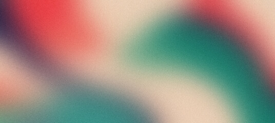 Wall Mural - Abstract blurred gradient background with grainy texture and red, green, and beige tones