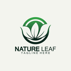 Sticker - Logos of green leaf ecology nature element vector icon