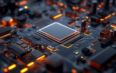 Poster - Close-Up of Freshly Assembled Electronic Device with Sleek Surfaces