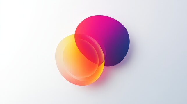 Develop a beautiful logo with fluid color shifts on a clean white canvas. Incorporate modern shapes and seamless transitions for a polished look