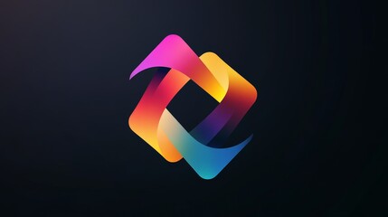 Poster - Develop a sophisticated color-changing logo against a black canvas. Use vibrant gradients and innovative shapes to achieve a stylish and modern look.