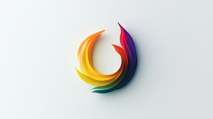 Poster - Develop a striking logo that changes colors seamlessly on a white background, showcasing modern elegance and creativity