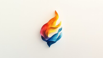Poster - Develop a striking logo that changes colors seamlessly on a white canvas, featuring a blend of elegance and innovative design