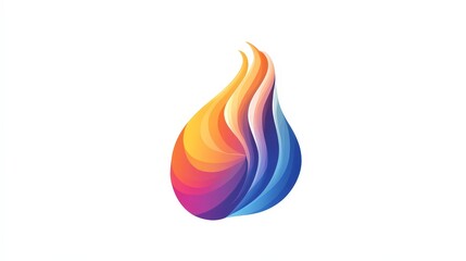 Poster - Develop a striking logo that changes colors seamlessly on a white canvas, featuring a blend of elegance and innovative design