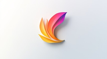 Poster - Develop a striking logo that changes colors seamlessly on a white background, showcasing modern elegance and creativity