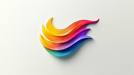 Poster - Develop a striking logo that changes colors seamlessly on a white canvas, featuring a blend of elegance and innovative design
