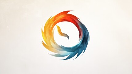 Poster - Develop a striking logo that changes colors seamlessly on a white canvas, featuring a blend of elegance and innovative design