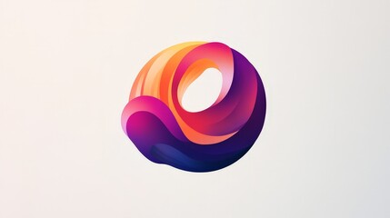 Poster - Develop a stunning logo with smooth color shifts against a white backdrop