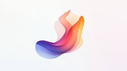 Poster - Develop a unique color-changing logo with seamless transitions on a white backdrop. Showcase innovative shapes and elegant gradients for a striking look.