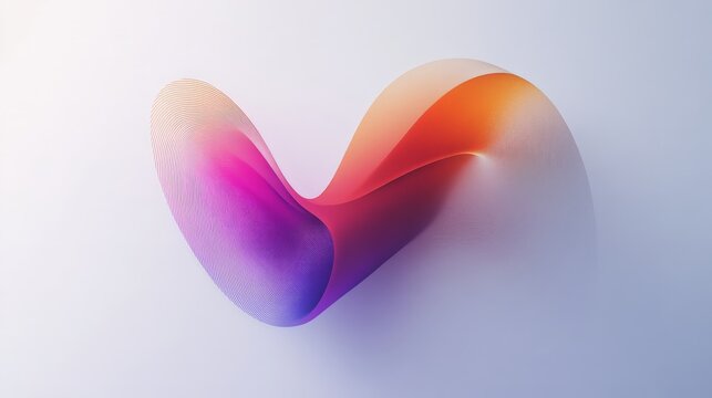 Develop a unique, color-changing logo on a white canvas, featuring smooth transitions and modern, elegant design elements