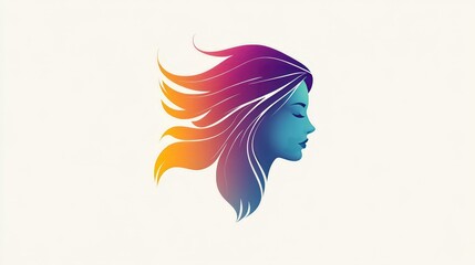 Poster - Develop a visually appealing logo with fluid color shifts on a white backdrop, emphasizing a sleek and modern look.