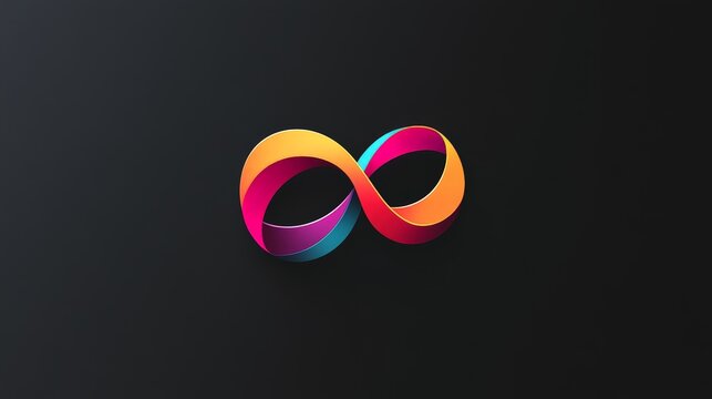 Develop an elegant color-changing logo on a black backdrop. Incorporate smooth color shifts and innovative shapes for a sophisticated and modern design.