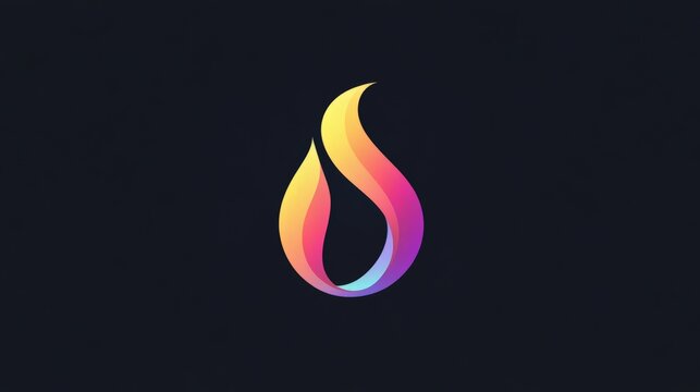 Develop an eye-catching color-changing logo on a black backdrop. Emphasize dynamic transitions and sleek design elements for a polished and stylish effect