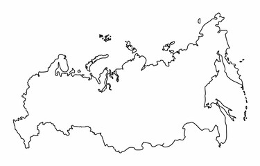 Wall Mural - Russia outline map