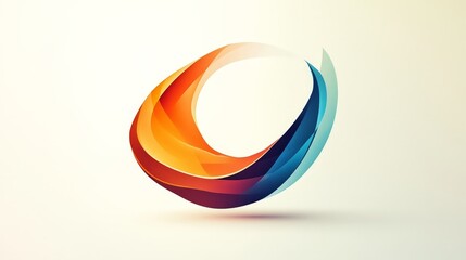Poster - envision a sleek logo with dynamic color changes on a white backdrop, featuring smooth transitions a