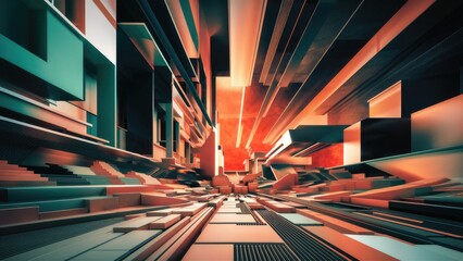Poster - Stunning 3D Abstract Background Illustration