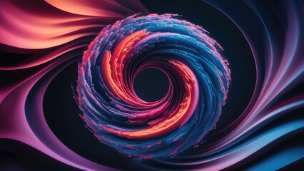Poster - Vibrant Circular Vortex Background with Gradient Effects