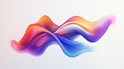 Fototapete - Imagine a logo that evolves in color against a white canvas, combining fluid gradients with sleek, contemporary design elements