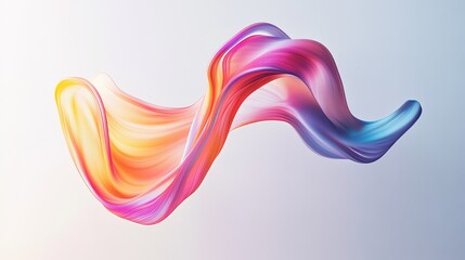 Fototapete - Imagine a logo that evolves in color on a pristine white background, blending modern aesthetics with fluid motion