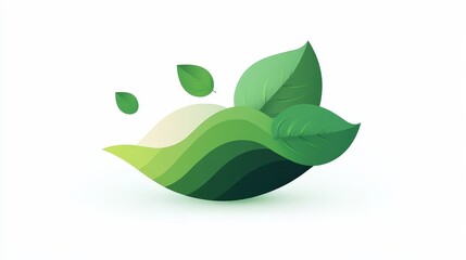 Poster - Imagine a sleek green environment logo with alternating colors against a white backdrop.