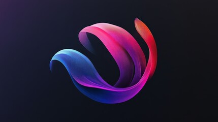 Poster - Imagine a unique color-changing logo on a black backdrop.