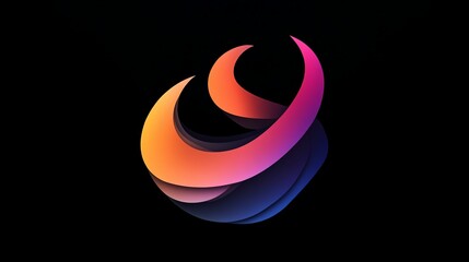 Poster - Imagine a unique color-changing logo on a black backdrop.
