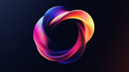 Poster - Imagine a unique color-changing logo on a black backdrop.
