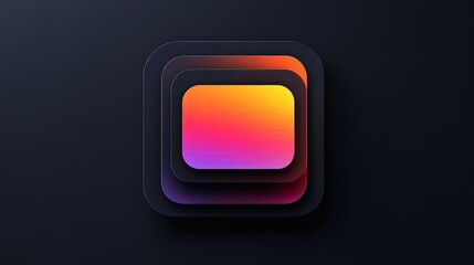 Poster - Imagine a unique logo with seamless color changes on a black canvas.