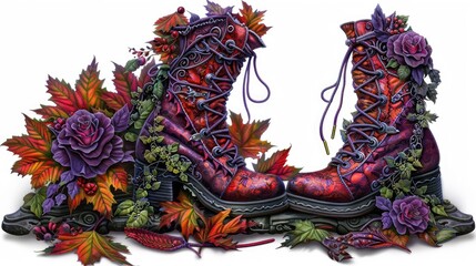 Wall Mural - autumn boots 