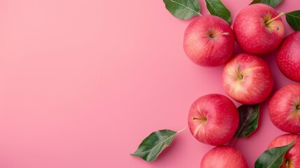 Wall Mural - national apple day background concept, copy space