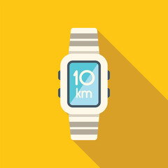 Sticker - Smartwatch displaying 10 kilometers on the screen, indicating distance covered