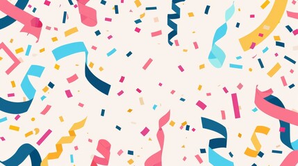 Wall Mural - Colorful Confetti Background: Festive Celebration Design