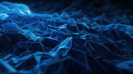 Wall Mural - Abstract Blue Low Poly Background