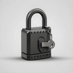 Canvas Print - 3d vector padlock 1