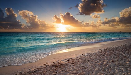 Poster - sunset on the beach