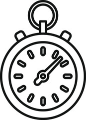 Poster - Simple and minimal stopwatch icon representing time passing by