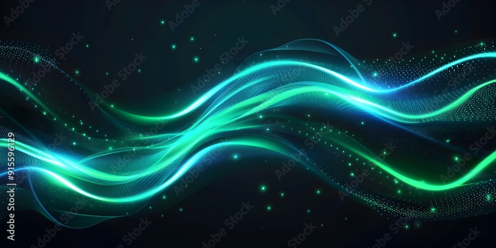 Abstract glowing light effect vector line effect isolated on ...