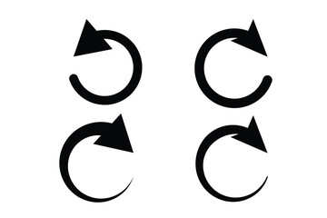 Poster - sets of black circle arrows. vector icons. graphic for website. refresh, loading, recycle, reload ,u