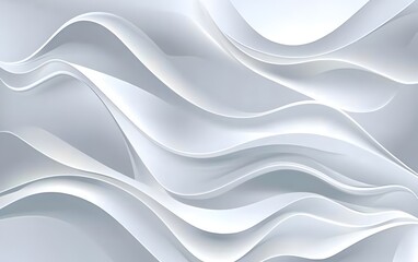 Wall Mural - Abstract white background with soft waves for design, vector illustration. White background. grey and white color theme -