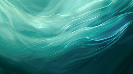 Wall Mural - Abstract Teal Background with Flowing Movement, Generative AI Illustration