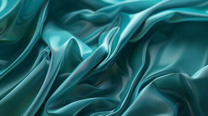 Wall Mural - Abstract Teal Background with Flowing Movement, Generative AI Illustration