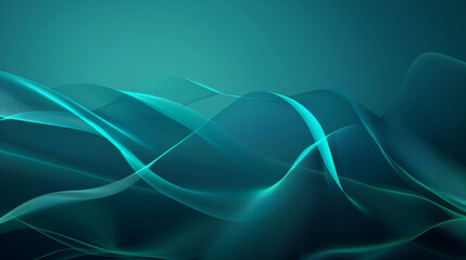 Wall Mural - Abstract Teal Background with Flowing Movement, Generative AI Illustration