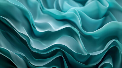 Wall Mural - Abstract Teal Background with Flowing Movement, Generative AI Illustration